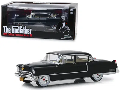 Greenlight 1955 Cadillac Fleetwood Series 60 Black "the Godfather" (1972) Movie 1/24 Diecast Model Car By Green