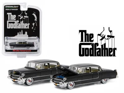 Greenlight 1955 Cadillac Fleetwood Series 60 Black "the Godfather" (1972) Movie "hollywood Series" Release 14 1 In Multi