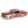 Greenlight 1955 Chevrolet Bel Air Lowrider Red Metallic & Silver California Lowriders Series 5 1-64 Scale Dieca