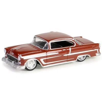 Greenlight 1955 Chevrolet Bel Air Lowrider Red Metallic & Silver California Lowriders Series 5 1-64 Scale Dieca