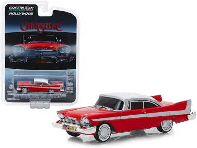 Greenlight 1958 Plymouth Fury Red With White Top "evil Version" (blacked Out Windows) "christine" (1983) Movie