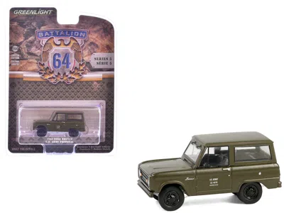 Greenlight 1966 Ford Bronco "u. S. Army Proposal" Olive Drab "battalion 64" Series 5 1/64 Diecast Model Car By  In Green