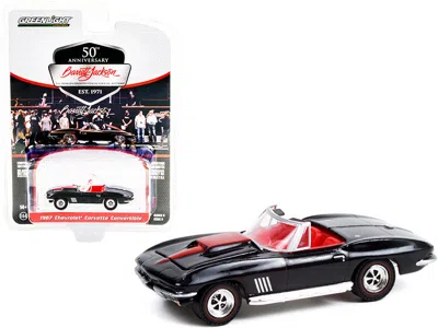 Greenlight 1967 Chevrolet Corvette Convertible Black With Red Stripe And Red Interior (lot #1367) Barrett Jacks