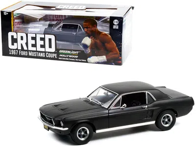 Greenlight 1967 Ford Mustang Coupe Matt Black (adonis Creed's) "creed" (2015) Movie 1/18 Diecast Model Car By G