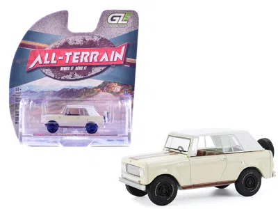Greenlight 1967 International Scout 800 Sportop Cream/brown Stripes W/ White Top All Terrain Series 17 1/64 Gre In Multi