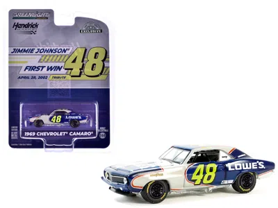 Greenlight 1969 Chevrolet Camaro #48 "jimmie Johnson - Hendrick Motorsports First Win Tribute" Dark Blue And Wh