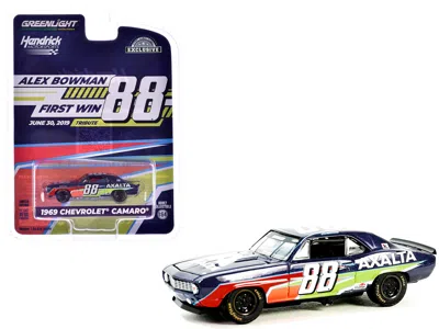 Greenlight 1969 Chevrolet Camaro #88 "alex Bowman - Hendrick Motorsports First Win Tribute" Dark Blue With Grap