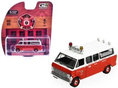 Greenlight 1969 Ford Econoline Ambulance "los Angeles Fire Department" Red And White "fire & Rescue" Series #5 
