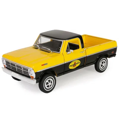 Greenlight 1969 Ford F-100 Pickup Truck Pennzoil Yellow & Black Running On Empty Series 7 1-24 Scale Diecast Mo