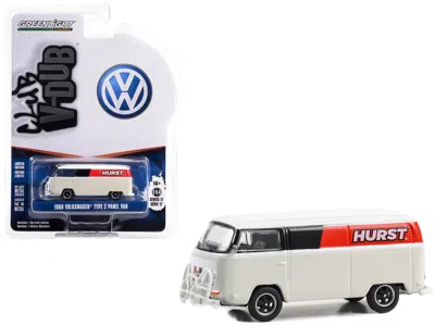 Greenlight 1969 Volkswagen Type 2 Panel Van White With Black And Red Stripes "hurst Shifters" "club Vee V-dub"