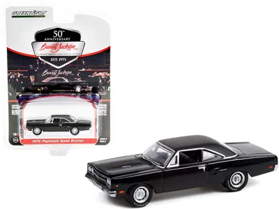 Greenlight 1970 Plymouth Road Runner Gloss Black With Black Vinyl Top And Matt Black Hood Stripes (lot #970.1)