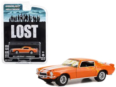 Greenlight 1971 Chevrolet Camaro Z/28 Orange With White Stripes (dirty Version) "lost" (2004-2010) Tv Series "h