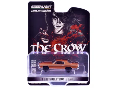 Greenlight 1971 Chevrolet Monte Carlo Orange Metallic "the Crow" (1994) Movie "hollywood Series" Release 43 1/6 In Multi