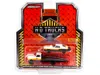 Greenlight 1972 Chevrolet C-30 Ramp Truck With 1976 Chevrolet Chevelle Laguna Black And White With Stripes "arm