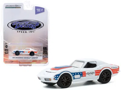 Greenlight 1972 Chevrolet Corvette "bfgoodrich" White With Red And Blue Stripes "detroit Speed Inc." Series 1 1