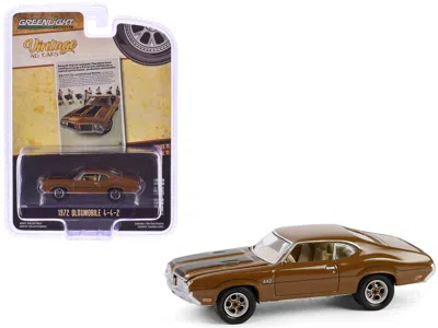 Greenlight 1972 Oldsmobile 442 Brown With Black Stripes "the Complete Escape Machine" "vintage Ad Cars" Series 