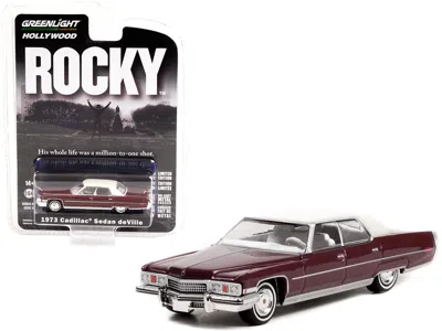 Greenlight 1973 Cadillac Sedan Deville Burdy With White Top "rocky" (1976) Movie "hollywood Series" Release 35 