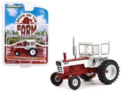Greenlight 1974 2270 Tractor Closed Cab Red And White "down On The Farm" Series 7 1/64 Diecast Model By Greenli