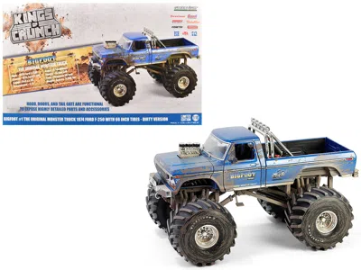 Greenlight 1974 Ford F-250 Monster Truck With 66-inch Tires Blue "bigfoot #1" (dirty Version) "kings Of Crunch"