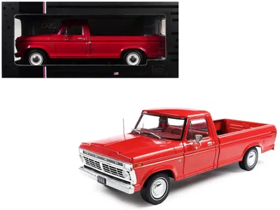 Greenlight 1974 Ford F-100 Pickup Truck Candy Apple Red 1/18 Diecast Model Car By Ixo Models