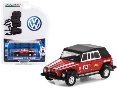 Greenlight 1974 Volkswagen Thing (type 181) #74 Red "baja Thing" "club Vee V-dub" Series 15 1/64 Diecast Model