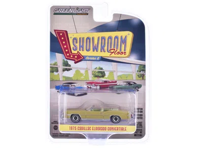Greenlight 1975 Cadillac Eldorado Convertible Florentine Gold Firemist "showroom Floor" Series 6 1/64 Diecast M
