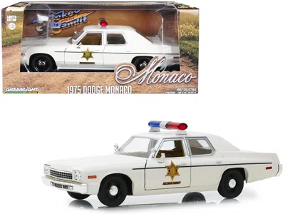 Greenlight 1975 Dodge Monaco Cream "hazzard County Sheriff" 1/24 Diecast Model Car By