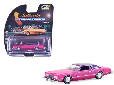 Greenlight 1975 Ford Thunderbird Lowrider Pink Metallic With Purple Top And Graphics With Purple Interior "cali