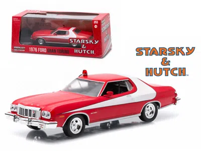 Greenlight 1976 Ford Gran Torino Red With White Stripe "starsky And Hutch" (1975-1979) Tv Series 1/43 Diecast M