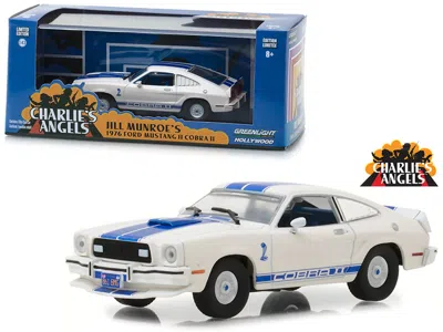 Greenlight 1976 Ford Mustang Cobra Ii White "charlie's Angels" (1976-1981) Tv Series 1/43 Diecast Model Car By