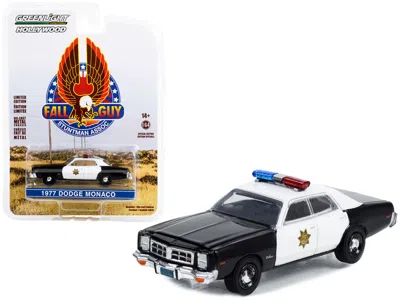 Greenlight 1977 Dodge Monaco Police Black And White "county Sheriff's Department" "fall Guy Stuntman Associatio