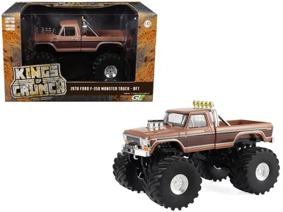 Greenlight 1978 Ford F-350 Monster Truck With 66-inch Tires "bft" Brown Two-tone "kings Of Crunch" Series 1/43 