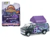 Greenlight 1978 Gmc Vandura Custom Van Black With Wizard Graphics And White Top With Camp'otel Cartop