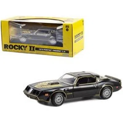 Greenlight 1979 Pontiac Firebird Ta Trans Am Black With Hood Phoenix Rocky Ii 1979 Movie 1 By 24 Scale Diecast 