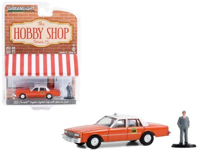 Greenlight 1981 Chevrolet Impala "capitol Cab" Taxi Orange With White Top And Man In Suit Figure "the Hobby Sho