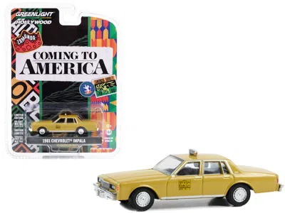 Greenlight 1981 Chevrolet Impala Taxi Yellow "coming To America" (1988) Movie "hollywood Series" Release 39 1/6