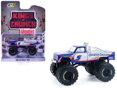 Greenlight 1981 Chevrolet K20 Monster Truck #5 "hendrickcars. Com" Blue And White With Graphics "kings Of Crunc