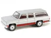 Greenlight 1981 Chevrolet Suburban Silver Metallic And Red "vintage Ad Cars" Series 10 1/64 Diecast Model Car B