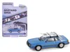 Greenlight 1981 Ford Mustang Ghia Coupe Blue Glow Metallic With Ski Roof Rack "hobby Exclusive" Series 1/64 Die In Blue