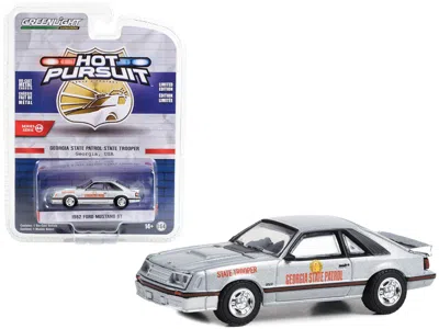Greenlight 1982 Ford Mustang Gt Silver Metallic "georgia State Patrol State Trooper" "hot Pursuit" Series 44 1/