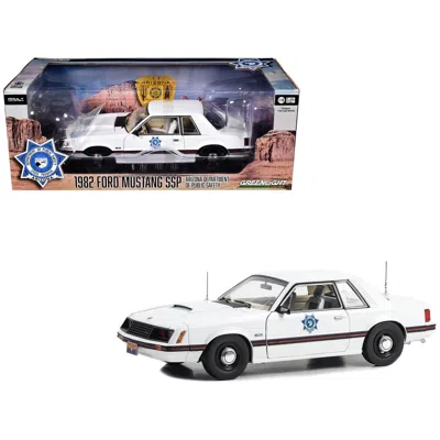 Greenlight 1982 Ford Mustang Ssp White Arizona Department Of Public Safety 1-18 Scale Diecast Model Car