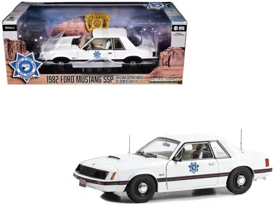 Greenlight 1982 Ford Mustang Ssp White "arizona Department Of Public Safety" 1/18 Diecast Model Car By Greenlig