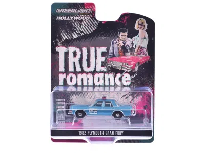 Greenlight 1982 Plymouth Gran Fury "detroit Police" Blue Metallic "true Romance" (1993) Movie "hollywood Series