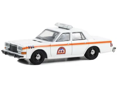 Greenlight 1983 Dodge Diplomat "nyc Ems (city Of New York Emergency Medical Service)" White With Orange Stripes