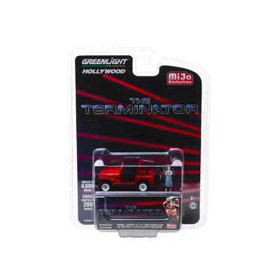 Greenlight 1983 Jeep Cj-7 Renegade Red With Sarah Connor Figure The Terminator 1984 Movie Limited Edition To 46