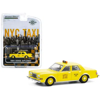 Greenlight 1984 Dodge Diplomat Taxi New York City Hobby Exclusive 1 By 64 Scale Diecast Model Car, Yellow