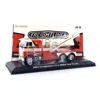 Greenlight 1984 Freightliner Fla 9664 Tow Truck With Brown Graphics 1 By 43 Scale Diecast Model Car Orange & Wh