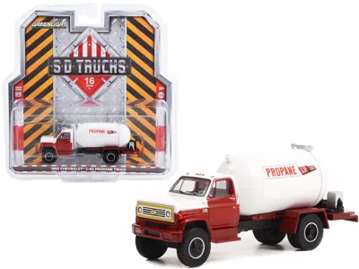 Greenlight 1985 Chevrolet C-65 Propane Truck Red And White "lp Gas" "s. D. Trucks" Series 16 1/64 Diecast Model