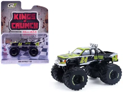 Greenlight 1986 Chevrolet S10 Monster Truck #24 "raptor" Black And Green With Graphics "kings Of Crunch - Hendr In Multi