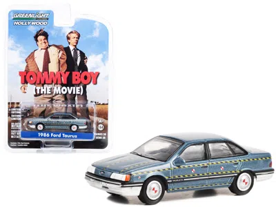 Greenlight 1986 Ford Taurus Blue Metallic "zalinsky Auto Parts" Crash Test Vehicle "tommy Boy" (1995) Movie "ho